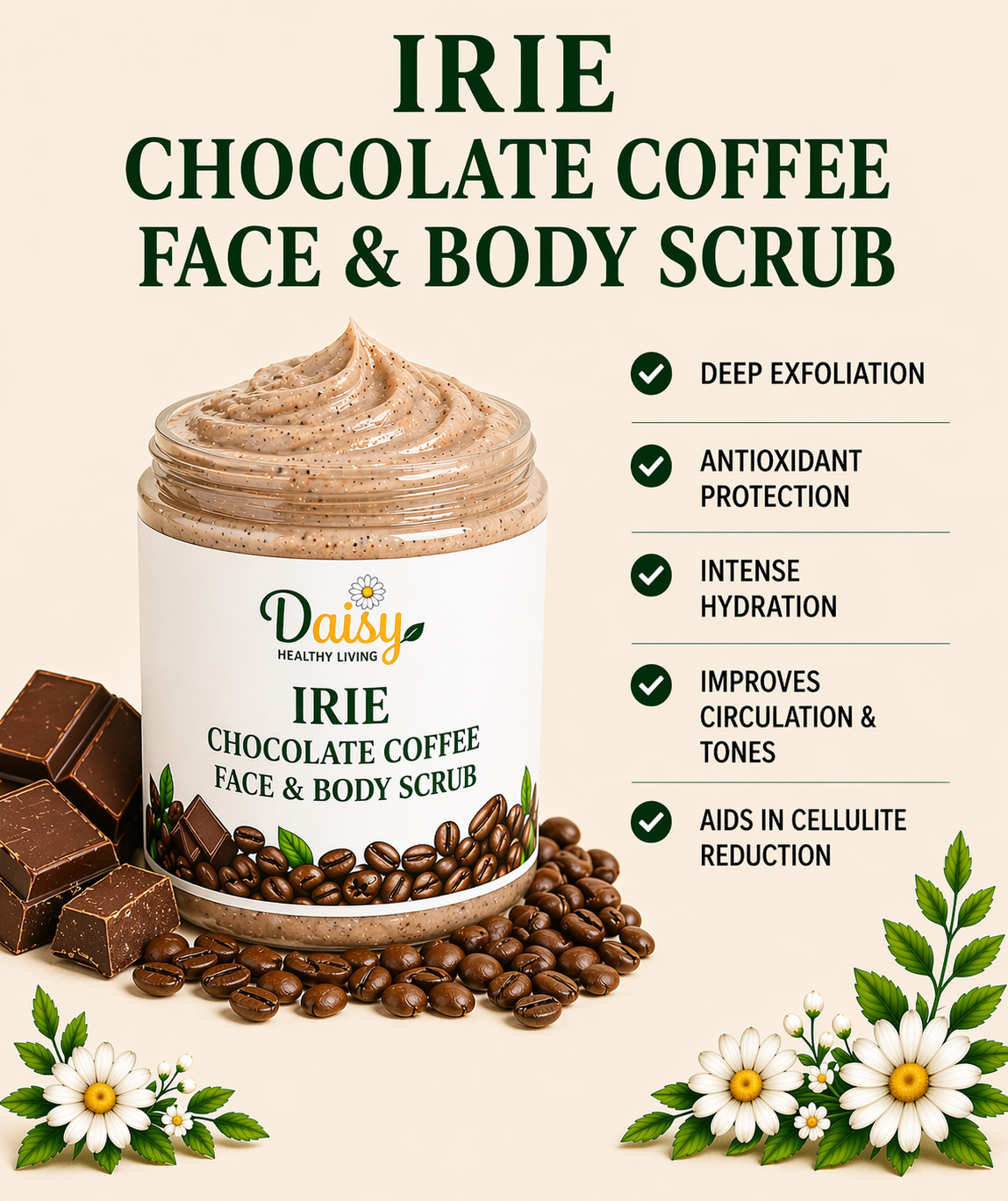 IRIE CHOCOLATE COFFEE FACE & BODY SCRUB